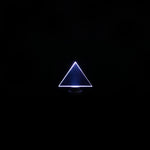 Triangle acrylic light painting blade creating bold, geometric light trails in long exposure photography