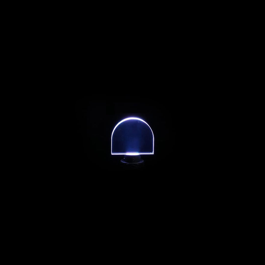 Wedge acrylic light painting blade producing slightly rounded light trails in long exposure photography