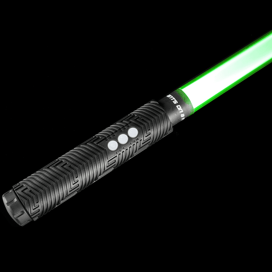 RGB Critter BT flashlight with the Light Painting Tube glowing green