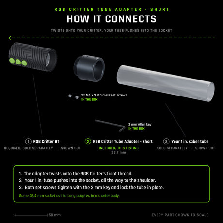 RGB Critter Tube Adapter - Short