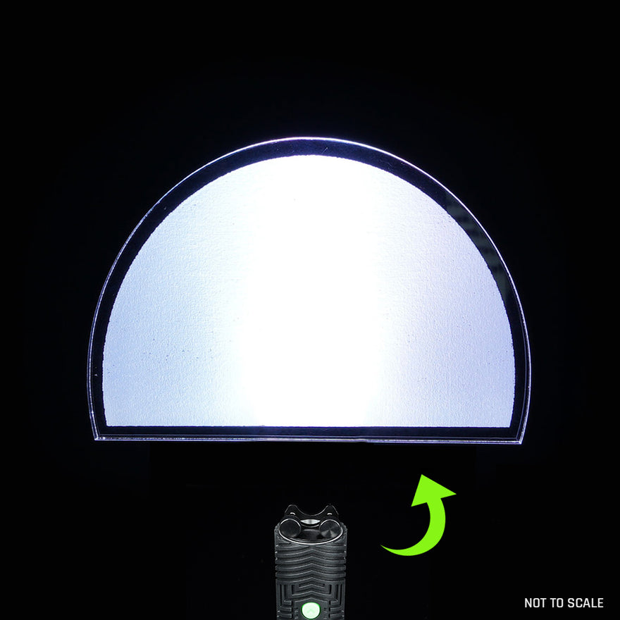 Aurora Pro blade with holder adapter attached to RGB Critter, creating smooth colorful light effects in long exposure photography