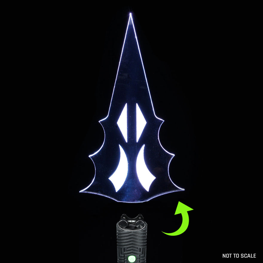 Babinski Pro blade with holder adapter attached to RGB Critter, creating detailed light effects in long exposure photography