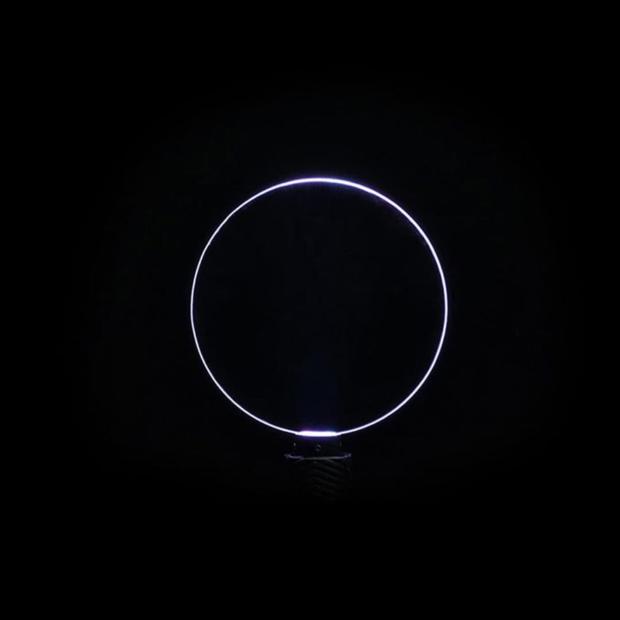 Baby Circle acrylic light painting blade producing compact glowing circles in long exposure photography