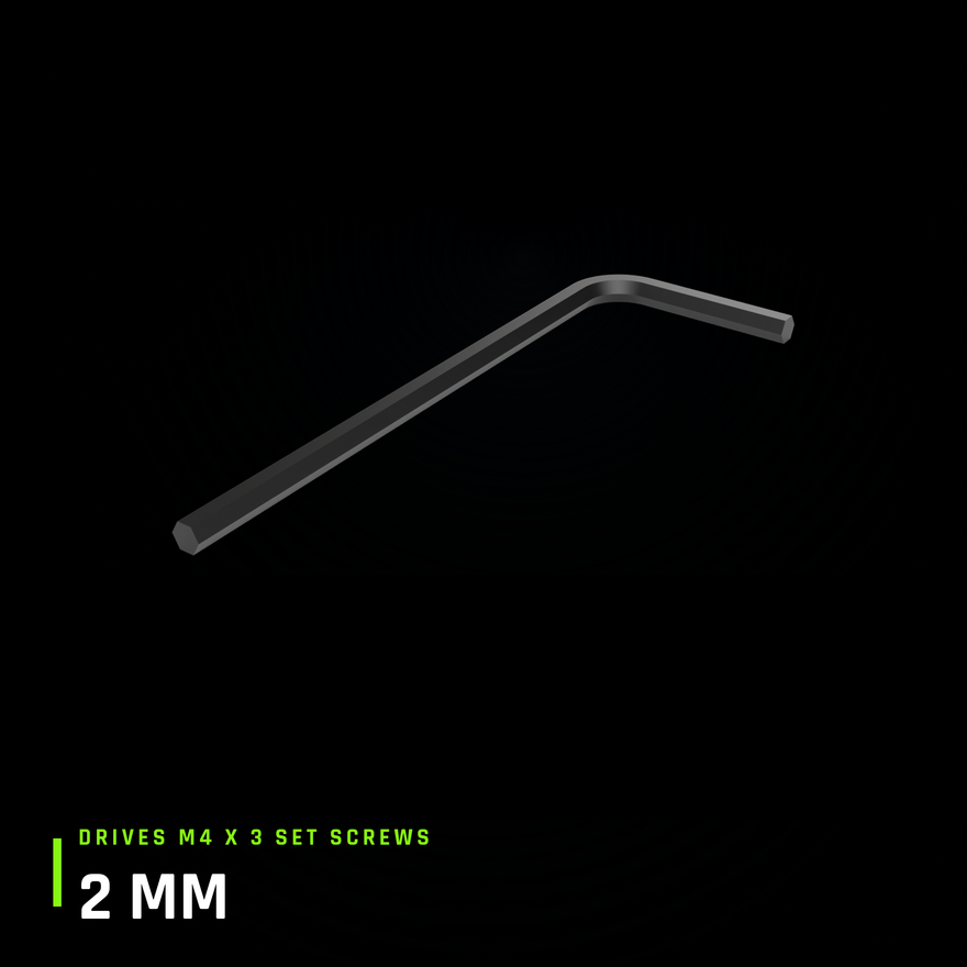 Allen key, 2mm, the hex tool for every M4 x 3 set screw in the RGB Critter modular system