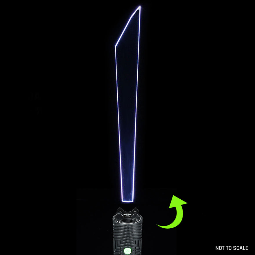 Digital Feather Long light painting blade with holder adapter on RGB Critter, producing layered and flowing light effects in long exposure photography