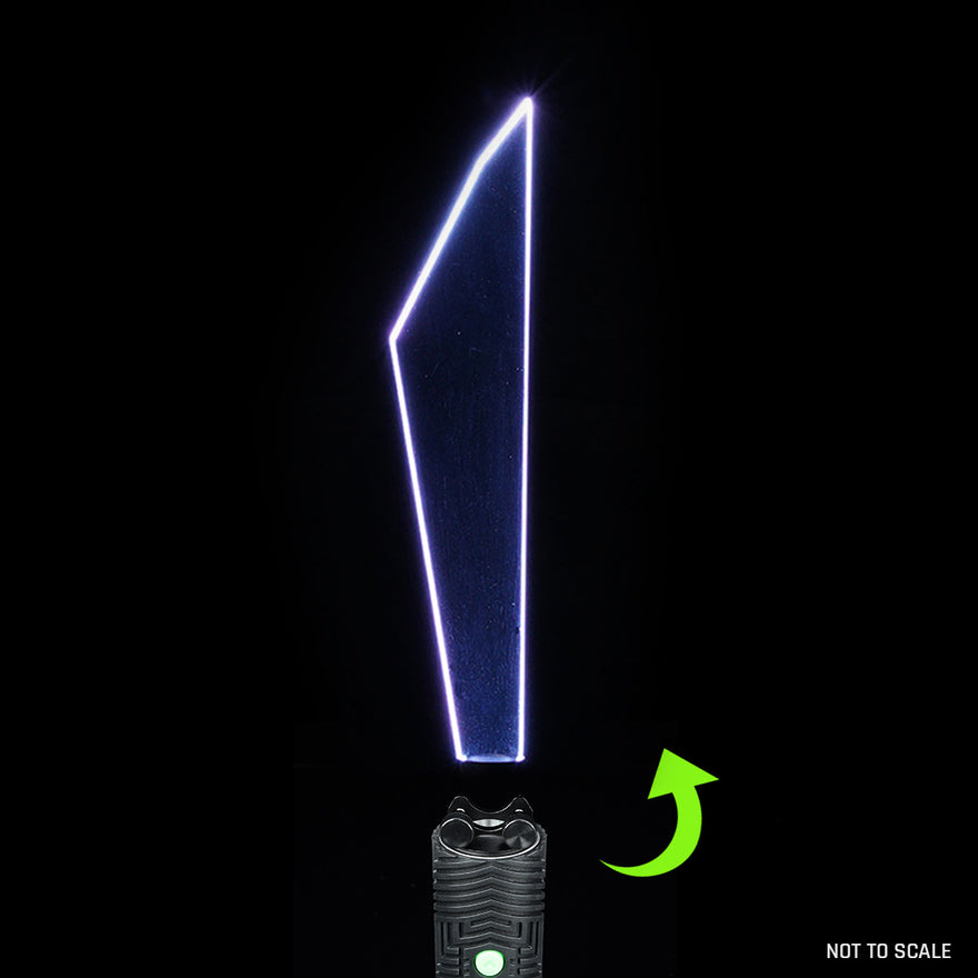 Digital Feather Short light painting blade with holder adapter attached to RGB Critter, creating detailed layered trails in long exposure photography