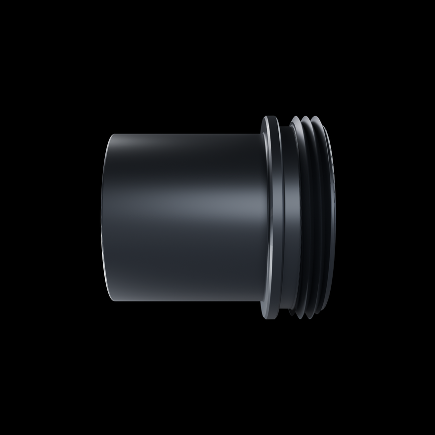 DIY Connector side profile showing the threaded collar that twists onto the RGB Critter Flashlight