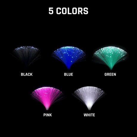 Fiber Optic Duster in 5 colors: black, blue, green, pink and white