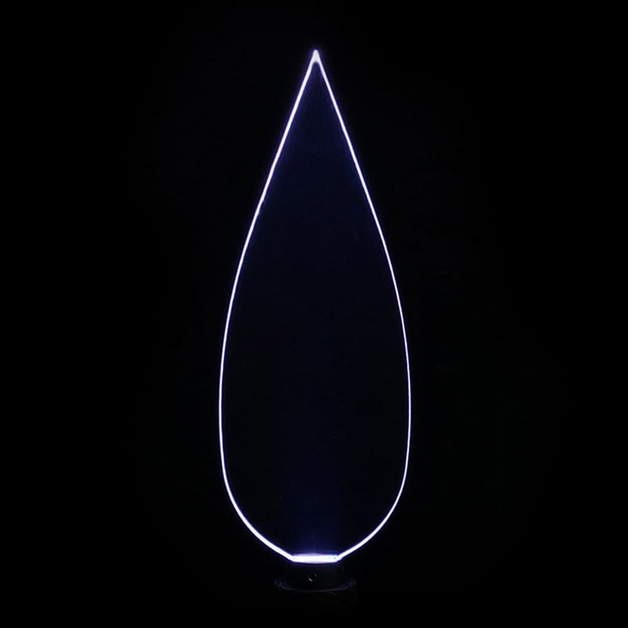 Feather acrylic light painting blade producing soft, airy light trails in long exposure photography