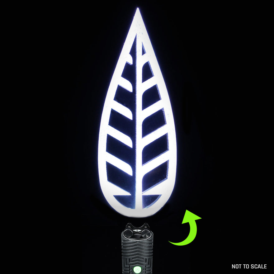 Feather Quill Pro blade with holder adapter attached to RGB Critter, producing soft, feather-like light trails in long exposure photography