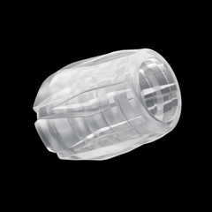 Soft silicone end cap, clear