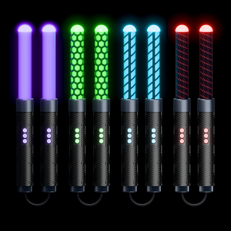 Saber Chucks Kit in Sol, Honeycomb, Butterfly and Stellar saber patterns