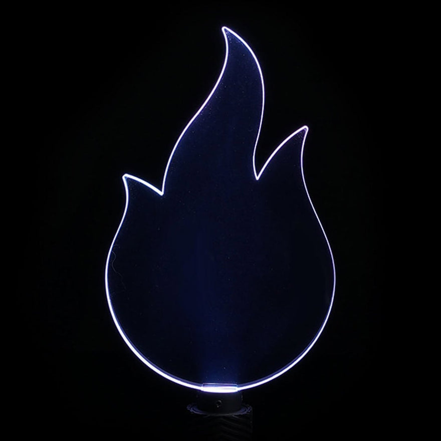 Flower Flames acrylic light painting blade creating soft, flowing flame-like trails in long exposure photography