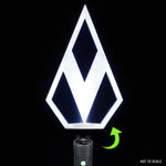 Jubilee Pro light painting blade with holder adapter attached for secure mounting on RGB Critter in long exposure photography.