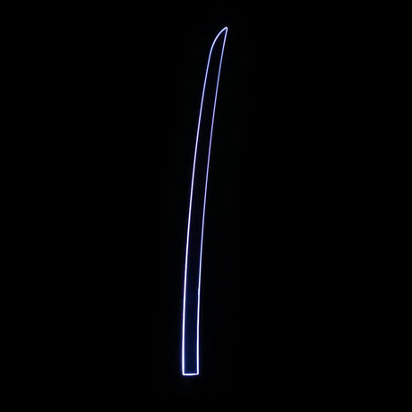 Katana acrylic light painting blade producing long, sharp light trails in long exposure photography