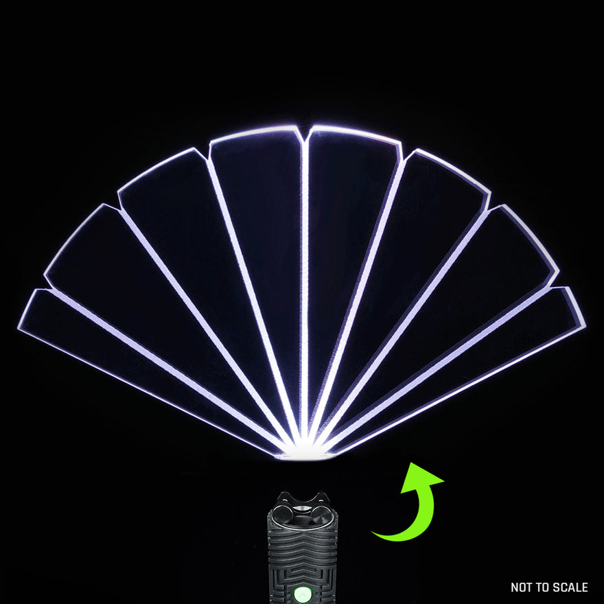 Light Painting Blade Holder used to connect acrylic blades to the RGB Critter flashlight for long exposure photography setups.