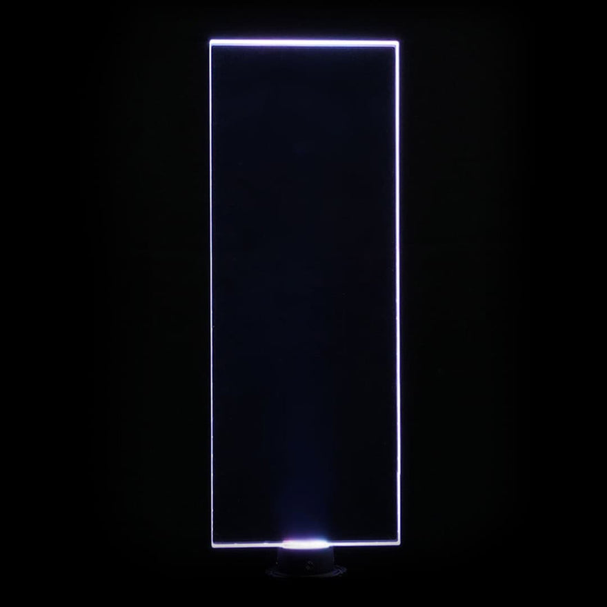 Rectangle acrylic light painting blade producing clean, solid light trails in long exposure photography