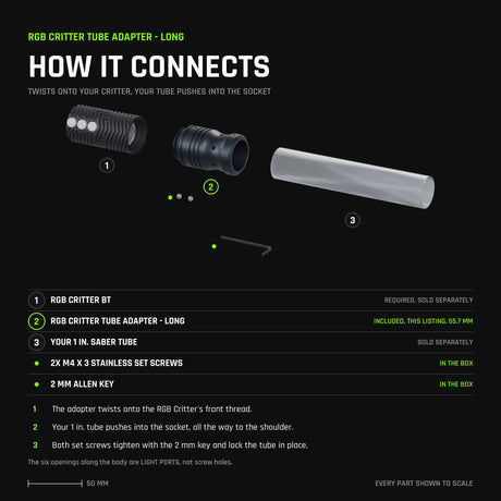 RGB Critter Tube Adapter - Long
