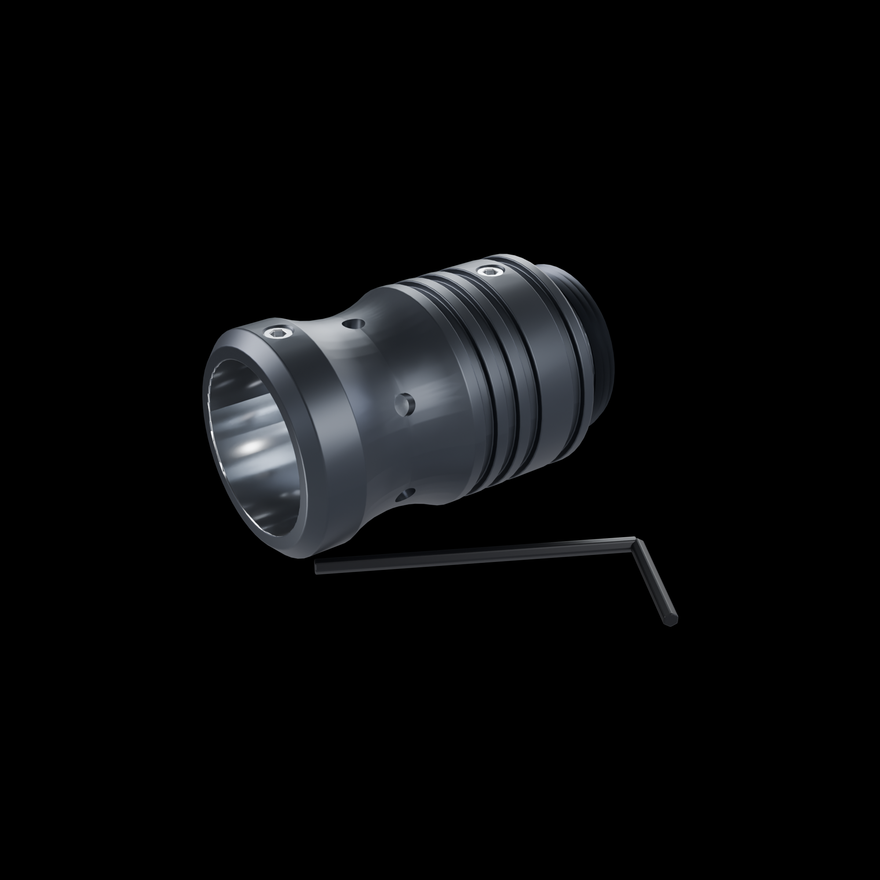 What is in the box: RGB Critter Tube Adapter Long with its two set screws and 2 mm Allen key