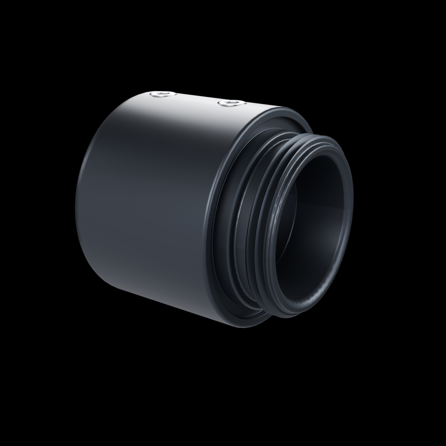 RGB Critter Tube Adapter Short in anodized black
