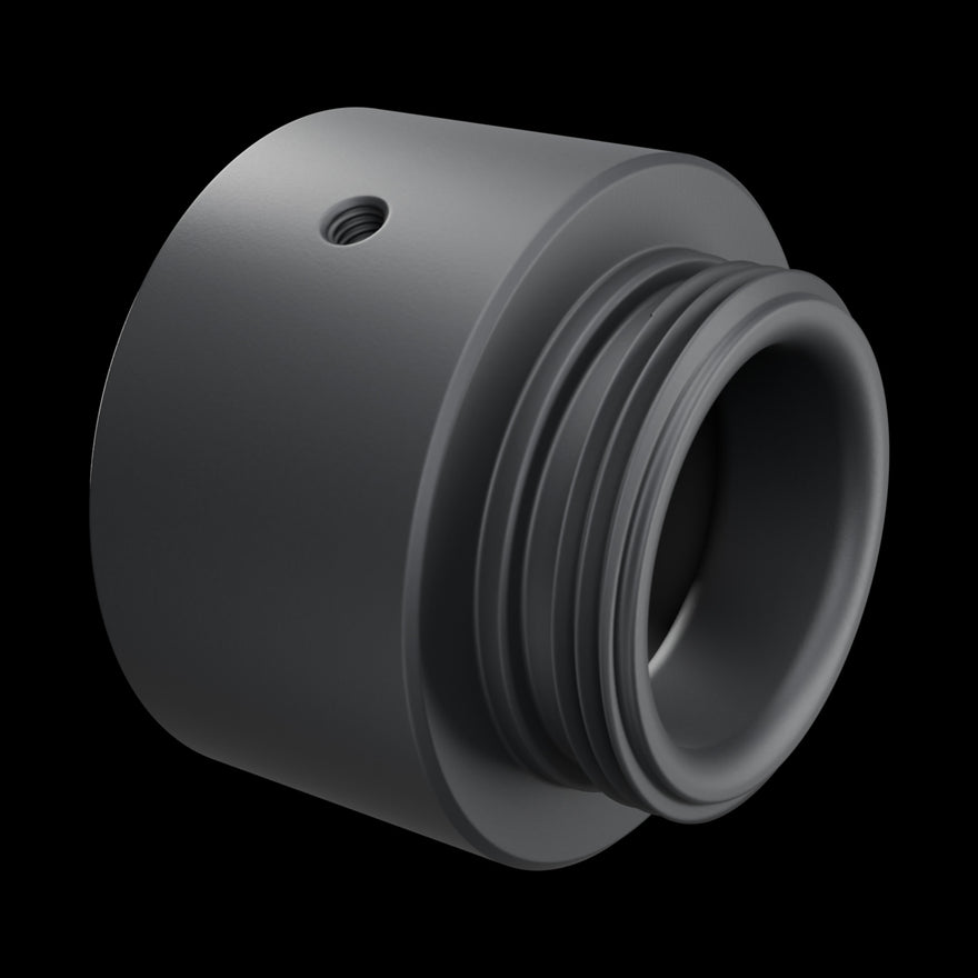 Small Tube Holder, rendered from the production CAD on black.