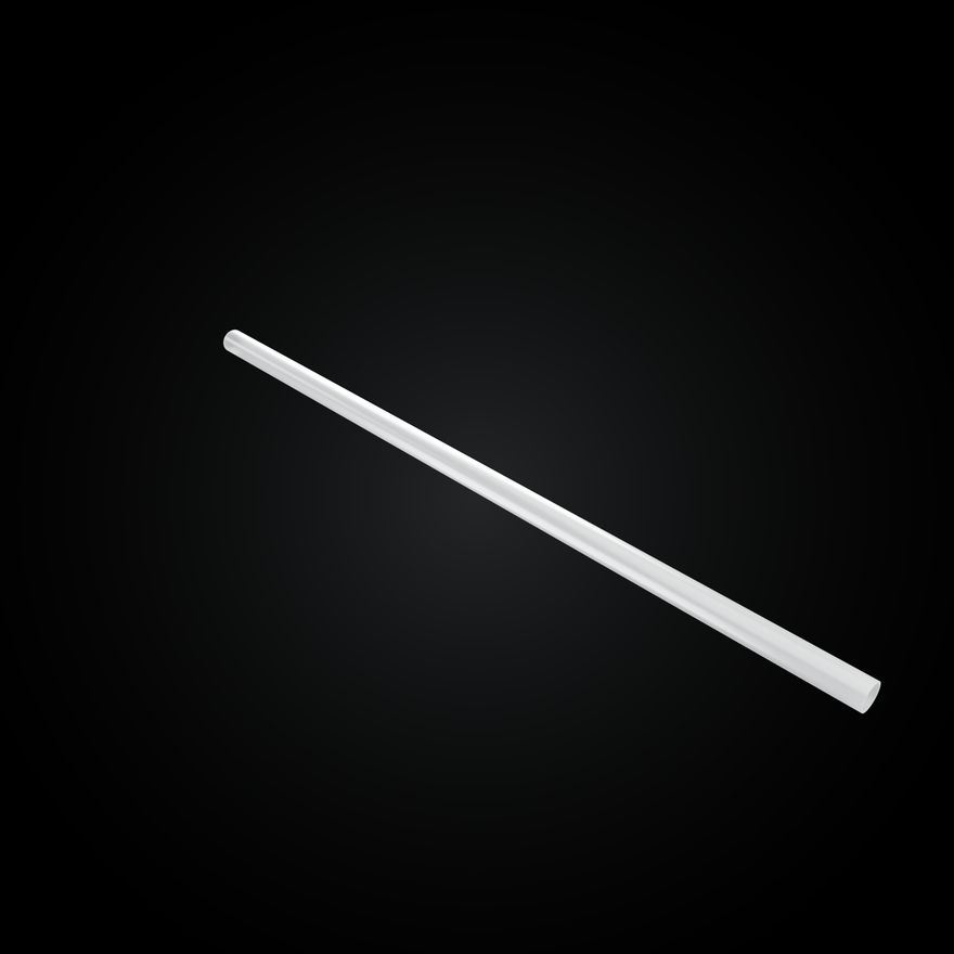 Sol Saber Tube shown on its own: a bare frosted polycarbonate tube with no metal fittings and no thread on either end
