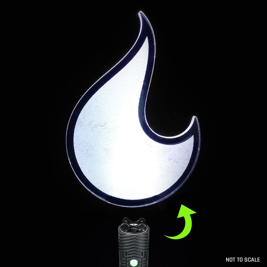 Solar Flare Pro light painting blade with holder adapter attached to RGB Critter for bold, radiant long exposure light effects