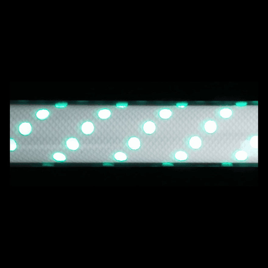 Spiral Dots Light Painting Tube lit, the dots spiralling down the tube