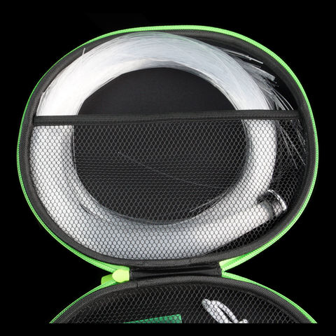 BitWhip fiber optic whip coiled in its hard-shell travel case