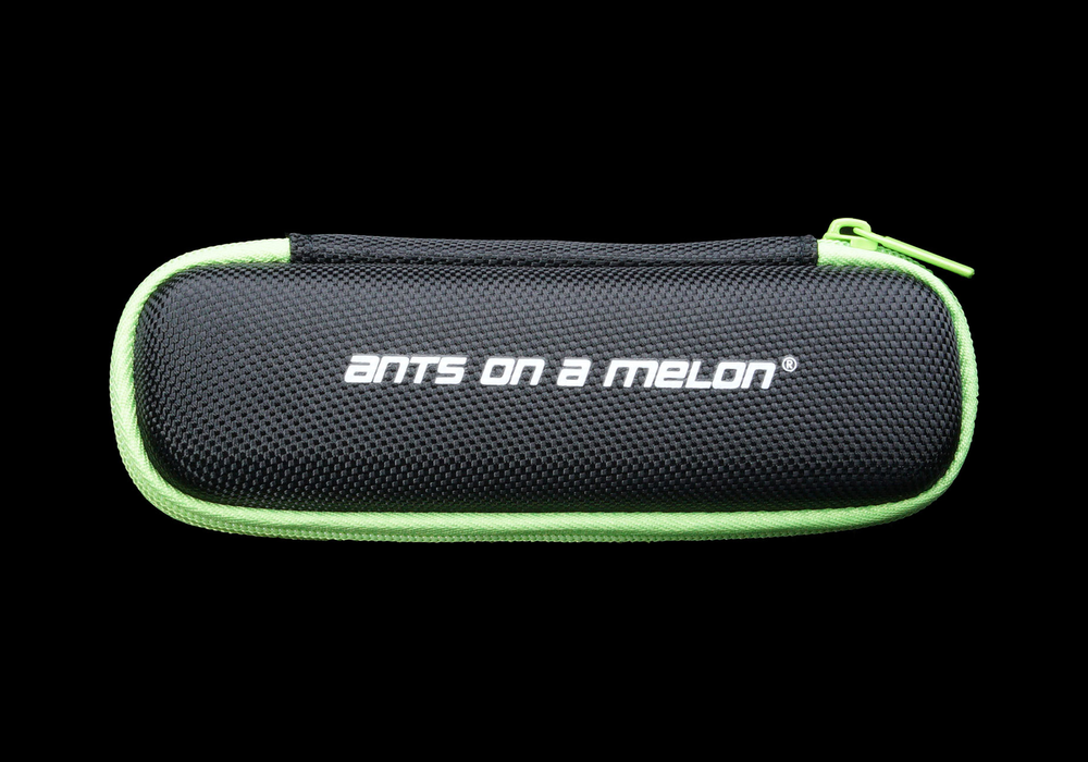 Ants on a Melon zip travel case for carrying an RGB Critter BT flashlight and accessories