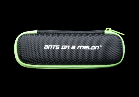 Ants on a Melon zip travel case for carrying an RGB Critter BT flashlight and accessories