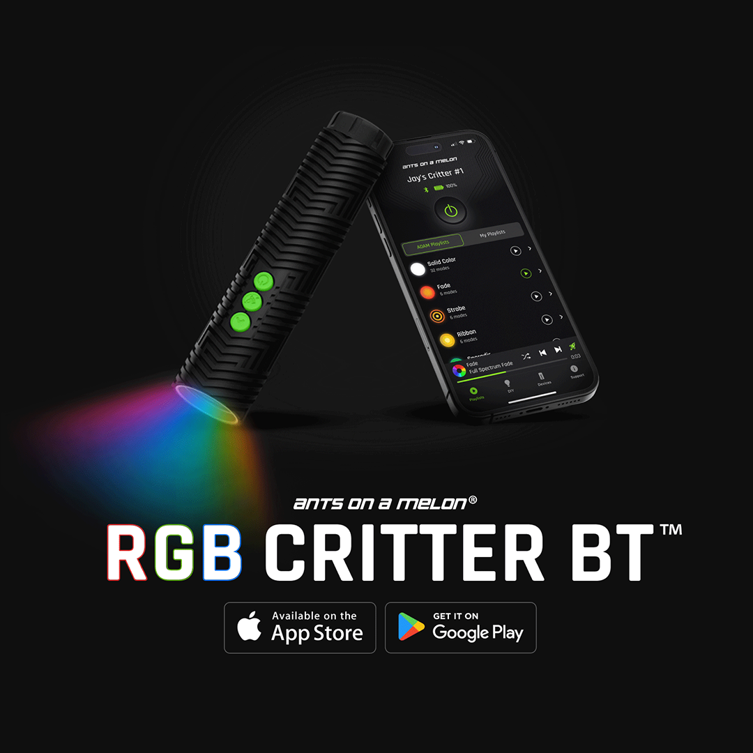 RGB Critter BT Flashlight and Ants on a Melon App