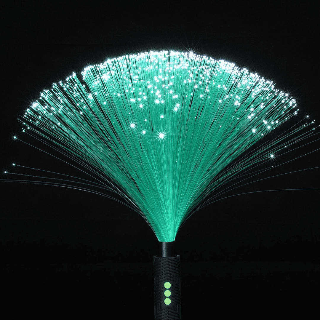 Green fiber optic bundle attached to the RGB Critter Flashlight.