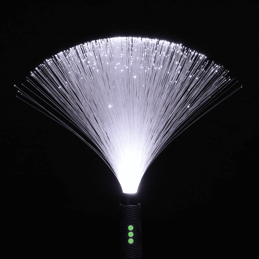 This is a white fiber optic bundle that twists-into the front of the RGB Critter Flashlight.