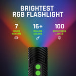 RGB Critter BT, the brightest RGB light engine: 7 hour runtime, 16+ million colors, 100 brightness levels