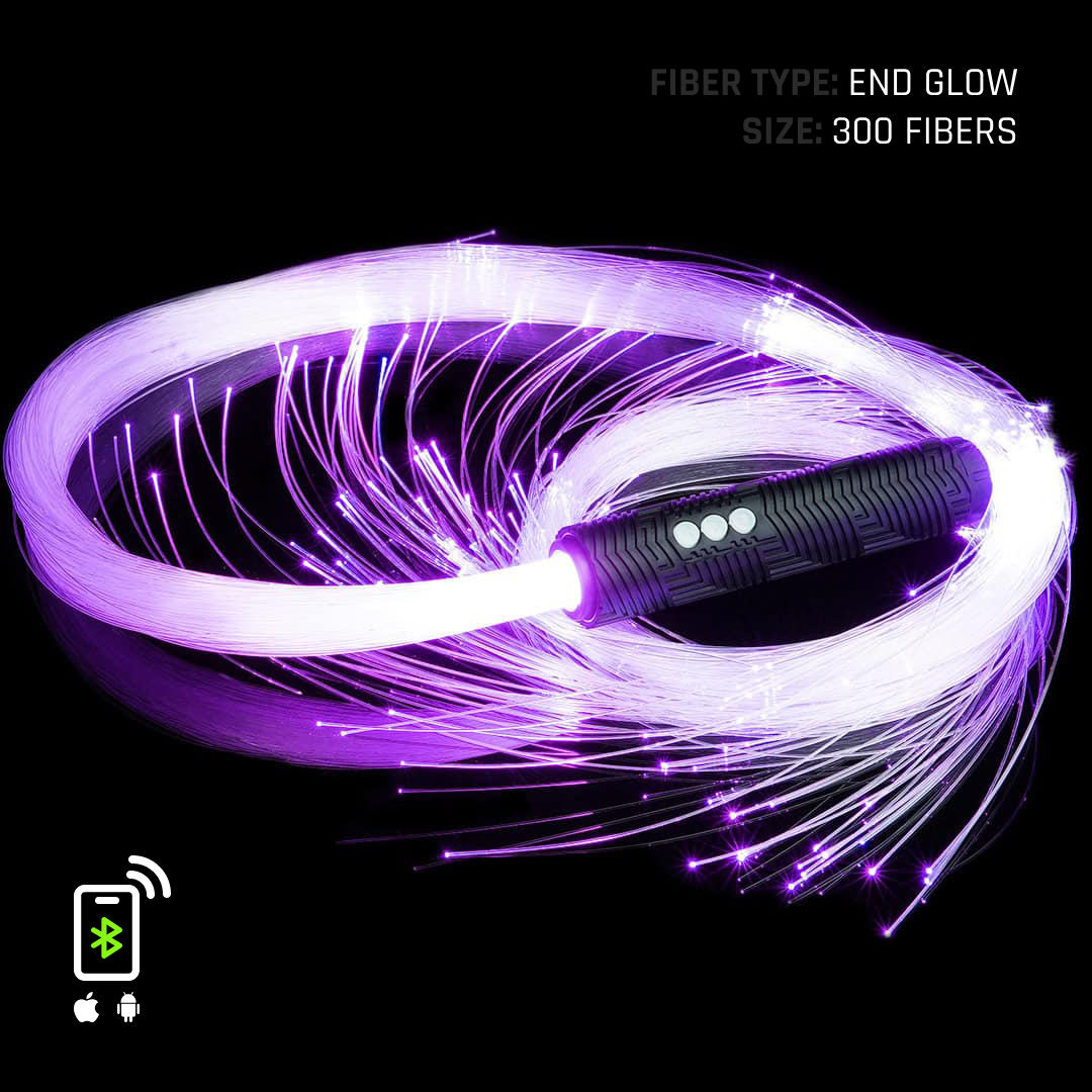 BitWhip Fiber Optic Whip – App-Controllable, Rechargeable