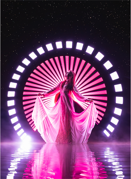 circular light installation