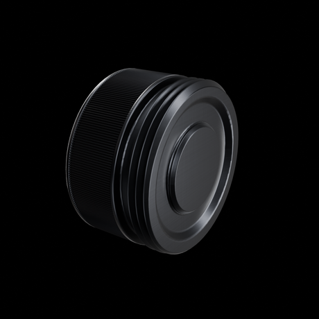 Tripod Mount Adapter - knurled grip barrel and 1-1/16 inch threaded end, matte black anodized