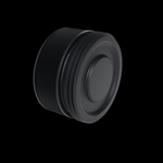 Tripod Mount Adapter - knurled grip barrel and 1-1/16 inch threaded end, matte black anodized