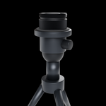 Tripod Mount Adapter threaded onto a standard tripod ball head 1/4-20 stud