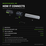 Exploded view to scale: the RGB Critter Tube Adapter - Long twists onto the RGB Critter&