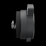 Battery Door in profile: both covers, rubber ring and the contact spring, on black.