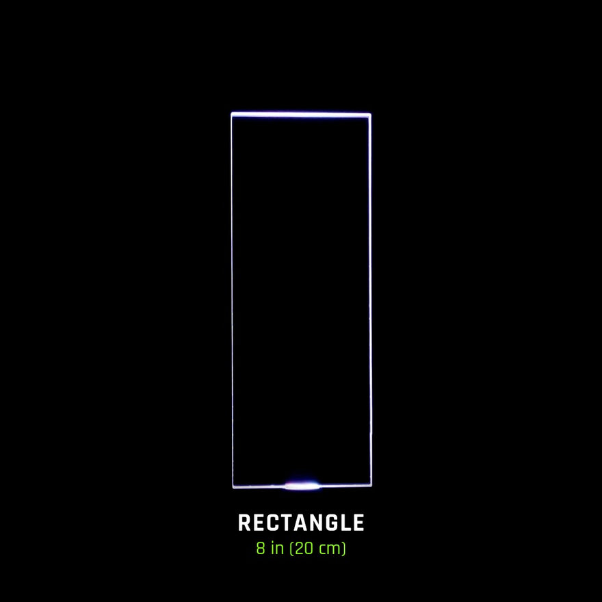 Rectangle Blade, 8 in (20 cm), lit on black, part of the Best Seller Blade Pack