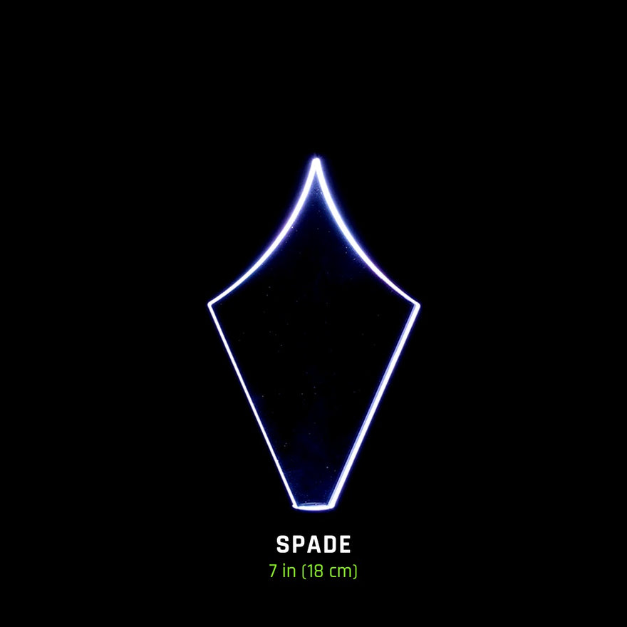 Spade Blade, 7 in (18 cm), lit on black, part of the Best Seller Blade Pack