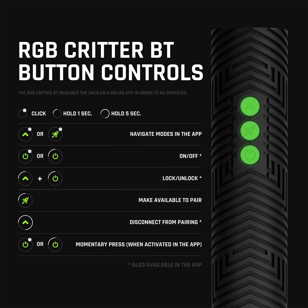Rgb Mode Button RGB Critter BT User Guide | Setup & Instructions | AOAM