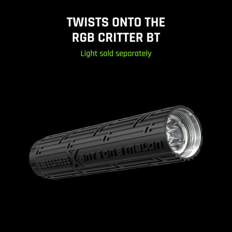 The Fiber Optic Duster twists onto the RGB Critter BT, light sold separately