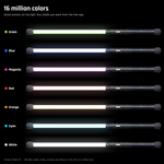 Contact Saber lit in green, blue, magenta, red, orange, cyan and white