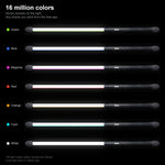 Contact Saber lit in green, blue, magenta, red, orange, cyan and white