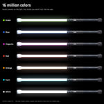 Contact Saber lit in green, blue, magenta, red, orange, cyan and white