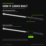 Contact Saber (No Light) built, with your RGB Critter BT and without it; the gap is where your Critter goes. Balance point marked.